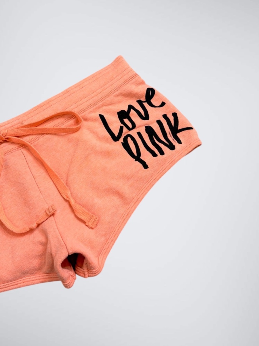 Early 2000s VS PINK Peach Booty Micro Mini Shorts - Picture 3 of 7
